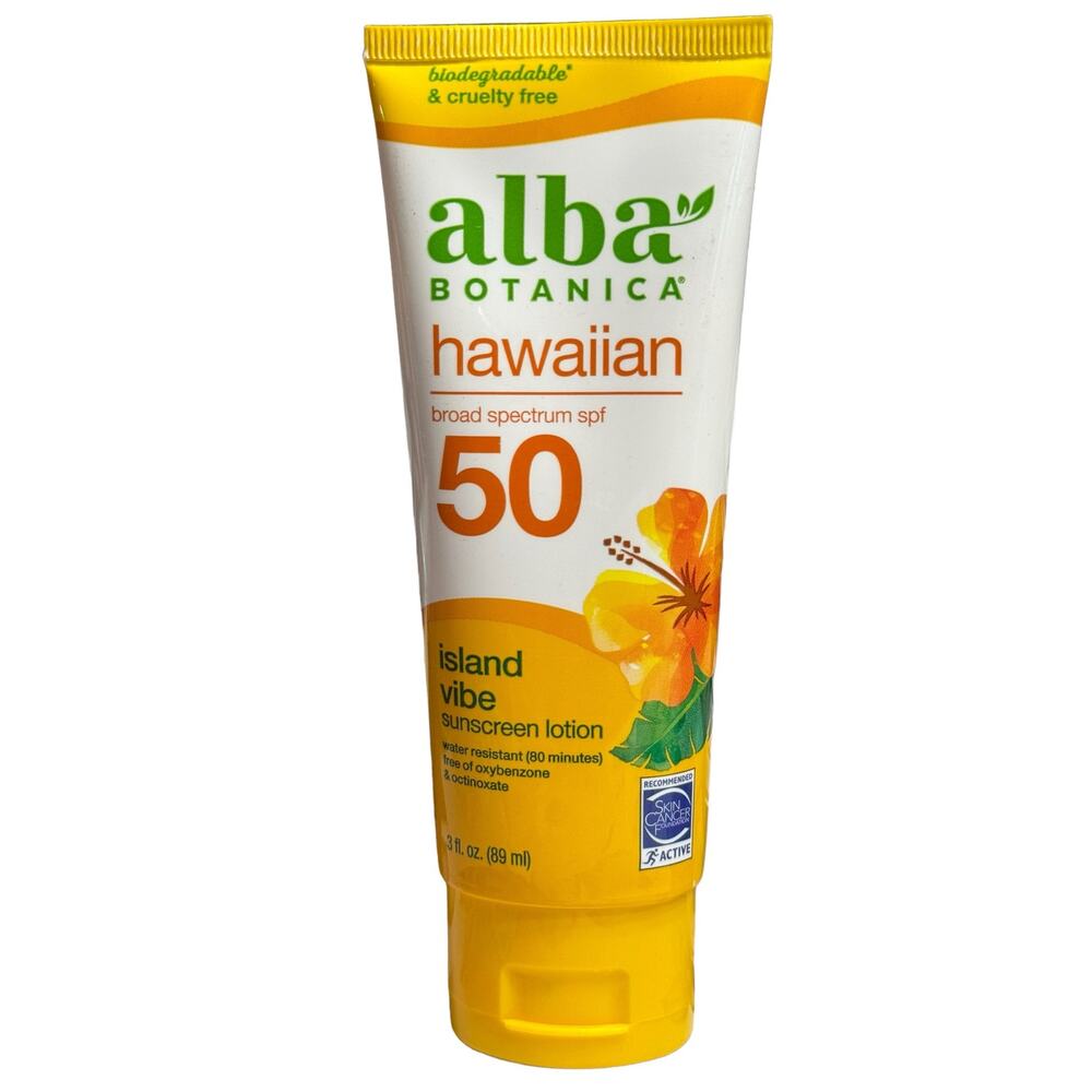 Alba Botanica SPF 50 Hawaiian Island Vibe Sunscreen Face Lotion 3 oz